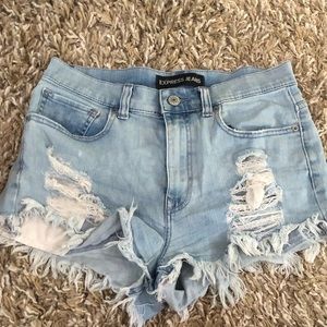 Mid rise jean shorts